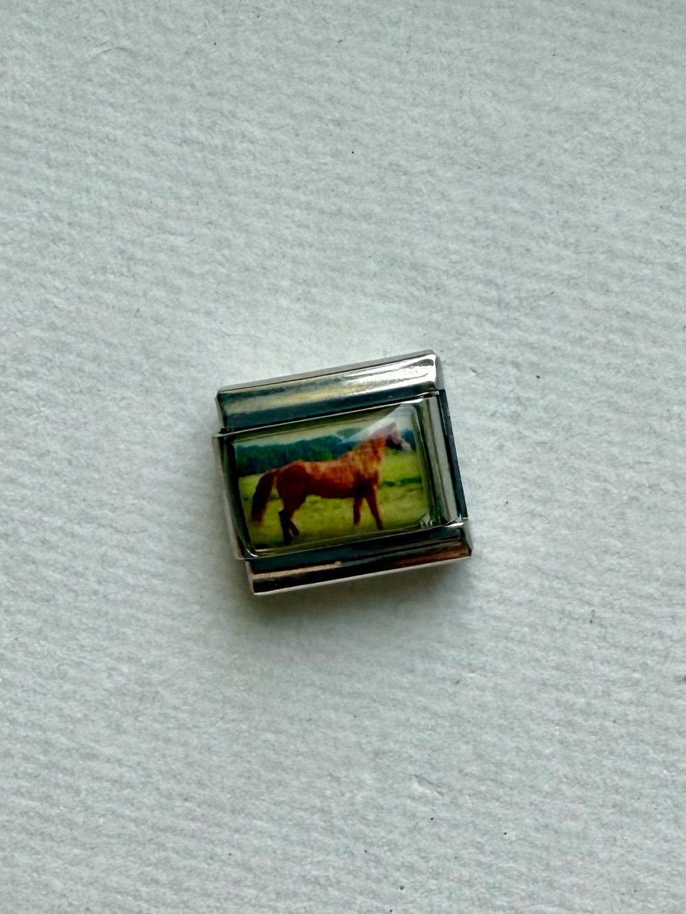 Italian Horse Charm with Painted Brown Horse